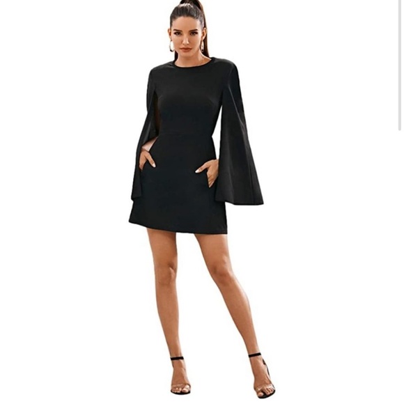 Black Halo Dresses & Skirts - Black Halo Eve cloak cape dress
